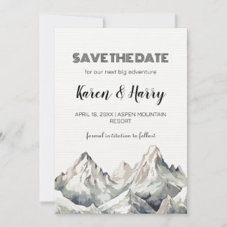 Rustieke minimalistische Kraft Mountain Save the D Kaart