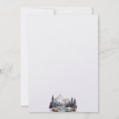 Rustieke minimalistische Mountain Lake SnowSave th Kaart (Achterkant)