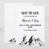 Rustieke minimalistische Mountain Peak Elk Save th Kaart (Voorkant / Achterkant)