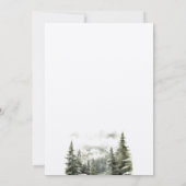 Rustieke Minimalistische Mountain Pine Tree Save t Kaart (Achterkant)