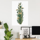 Rustieke minimalistische Natuur kunst Poster (Thuiskantoor)