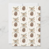 Rustieke minimalistische Ornament Bauble kerstfees Kaart (Achterkant)