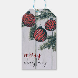 Rustieke Minimalistische Prettig Kerstfeest Cadeaulabel