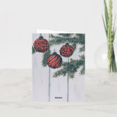 Rustieke Minimalistische Prettig Kerstfeest Kaart (Achterkant)