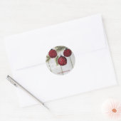 Rustieke Minimalistische Prettig Kerstfeest Ronde Sticker (Envelop)