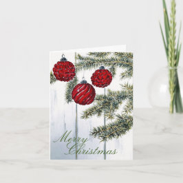 Rustieke Minimalistische Prettig Kerstfeest Vakant Kaart