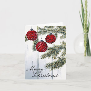 Rustieke Minimalistische Prettig Kerstfeest Vakant Kaart