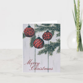 Rustieke Minimalistische Prettig Kerstfeest Vakant Kaart