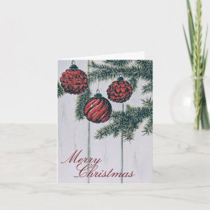Rustieke Minimalistische Prettig Kerstfeest Vakant Kaart