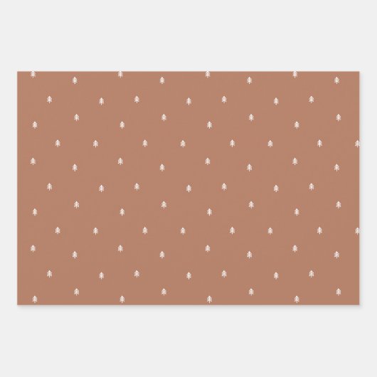Rustieke minimalistische Scandinavische pijnbomen Inpakpapier Vel (Voorkant 2)