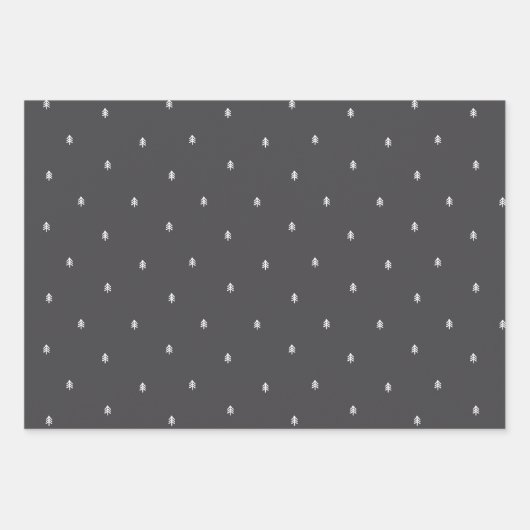 Rustieke minimalistische Scandinavische pijnbomen Inpakpapier Vel (Voorkant)