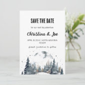 Rustieke minimalistische Snow Mountain Save the Da Kaart (Staand voorkant)