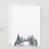 Rustieke minimalistische Snow Mountain Save the Da Kaart (Achterkant)