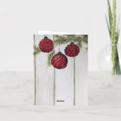 Rustieke minimalistische vrolijke kerstvakantie kaart (Achterkant)