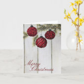 Rustieke minimalistische vrolijke kerstvakantie kaart (Gele Bloem)