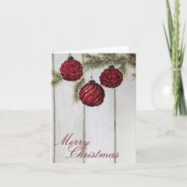 Rustieke minimalistische vrolijke kerstvakantie kaart