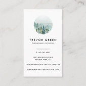 Rustieke minimalistische Waterverf Pines Business Visitekaartje (Achterkant)