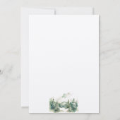 Rustieke Minimalistische Winter Mountain Save the  Kaart (Achterkant)