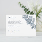 Rustieke Minimalistische Winter Wedding Details Ka Informatiekaartje (Staand voorkant)