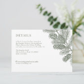 Rustieke Minimalistische Winter Wedding Details Ka Informatiekaartje (Staand voorkant)