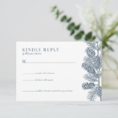 Rustieke Minimalistische Winter Wedding RSVP Kaart (Staand voorkant)