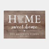 Rustieke MINNESOTA gepersonaliseerde staat Deurmat (Voorkant)