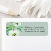 Rustieke Mint Abstracte Floral retour adreslabels Etiket (Insitu)