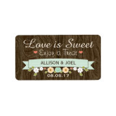 Rustieke Mint Boho Love is zoete Favor Labels (Voorkant)