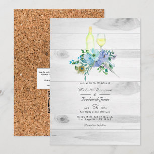 Rustieke Mint Boho QR Code RSVP Wijnproeverij Trou Kaart