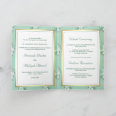 Rustieke mintgroene en witte bloemrijke moslimbrui (Binnen)