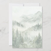 Rustieke mistige bergen verjaardag kaart (Achterkant)