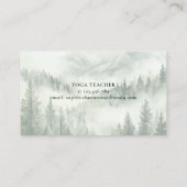 Rustieke mistige bergen visitekaartje (Achterkant)