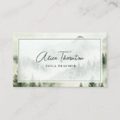 Rustieke mistige bergen visitekaartje (Voorkant)