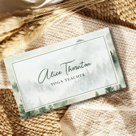 Rustieke mistige bergen visitekaartje