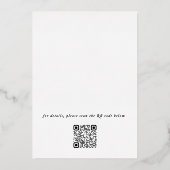 Rustieke Misty Forest bruiloft Folie Uitnodiging (Achterkant)