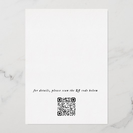 Rustieke Misty Forest bruiloft Folie Uitnodiging (Achterkant)