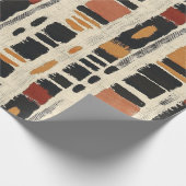Rustieke Modderdoek Geometrisch Patroon (1) Cadeaupapier (Hoek)