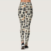 Rustieke Modderdoek Geometrisch Patroon (1) Leggings (Achterkant)