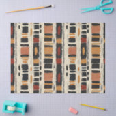 Rustieke Modderdoek Geometrisch Patroon (1) Tissuepapier (Craft)