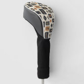 Rustieke Modderdoek Geometrisch Patroon (2) Golfheadcover (Schuin)