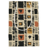 Rustieke Modderdoek Geometrisch Patroon (2) Medium Cadeauzakje (Voorkant)