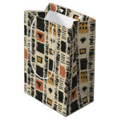 Rustieke Modderdoek Geometrisch Patroon (2) Medium Cadeauzakje (Achterkant Gekanteld)