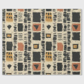 Rustieke Modderdoek Geometrisch Patroon (3) Cadeaupapier (Vlak)