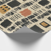 Rustieke Modderdoek Geometrisch Patroon (3) Cadeaupapier (Hoek)