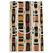 Rustieke Modderdoek Geometrisch Patroon (3) Medium Cadeauzakje (Voorkant)