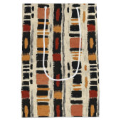 Rustieke Modderdoek Geometrisch Patroon (3) Medium Cadeauzakje (Achterkant)