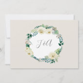 Rustieke moderne Alabaster Roos Eucalyptus krans Kaart (Achterkant)