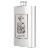 Rustieke Moderne Bergen Custom Groomsman Flacon (Links)