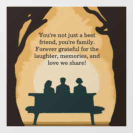 Rustieke moderne beste vrienden onder de maanverli raamsticker