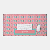 Rustieke moderne bloemen bureaumat (Keyboard & Muis)